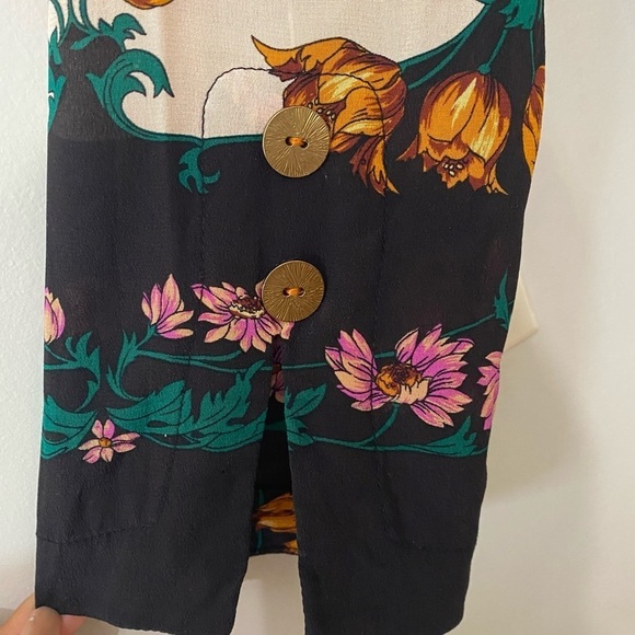Maeve Anthropologie Florence Silk Floral Blouse - Picture 4 of 8